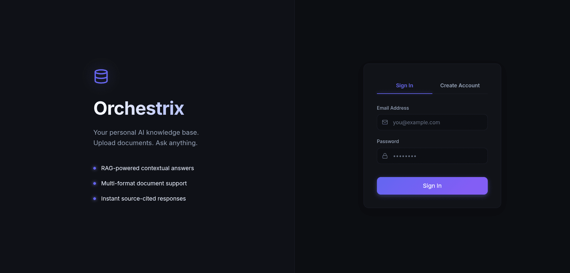 Orchestrix interface